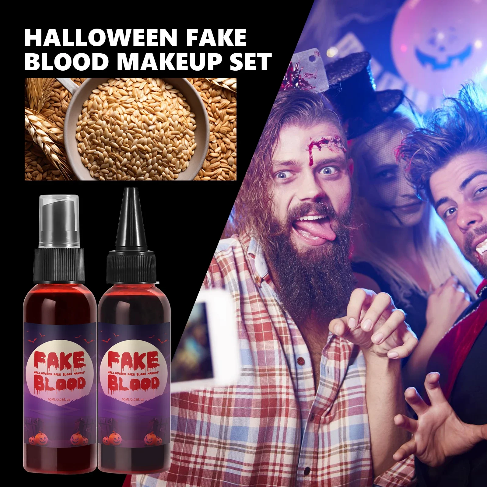 تركيبة احترافية لمكياج الدم المزيف على أساس الزيت، زي الهالوين الواقعي SFX لجروح ندبات المسرح، آمن وسهل الإزالة