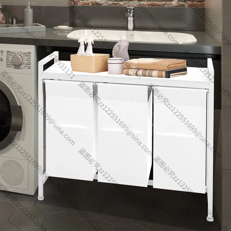

Suitable for Multi-functional Large Laundry Basket Household Solid Wood Iron Dirty Laundry Basket Laundry Rack Storage Clothes