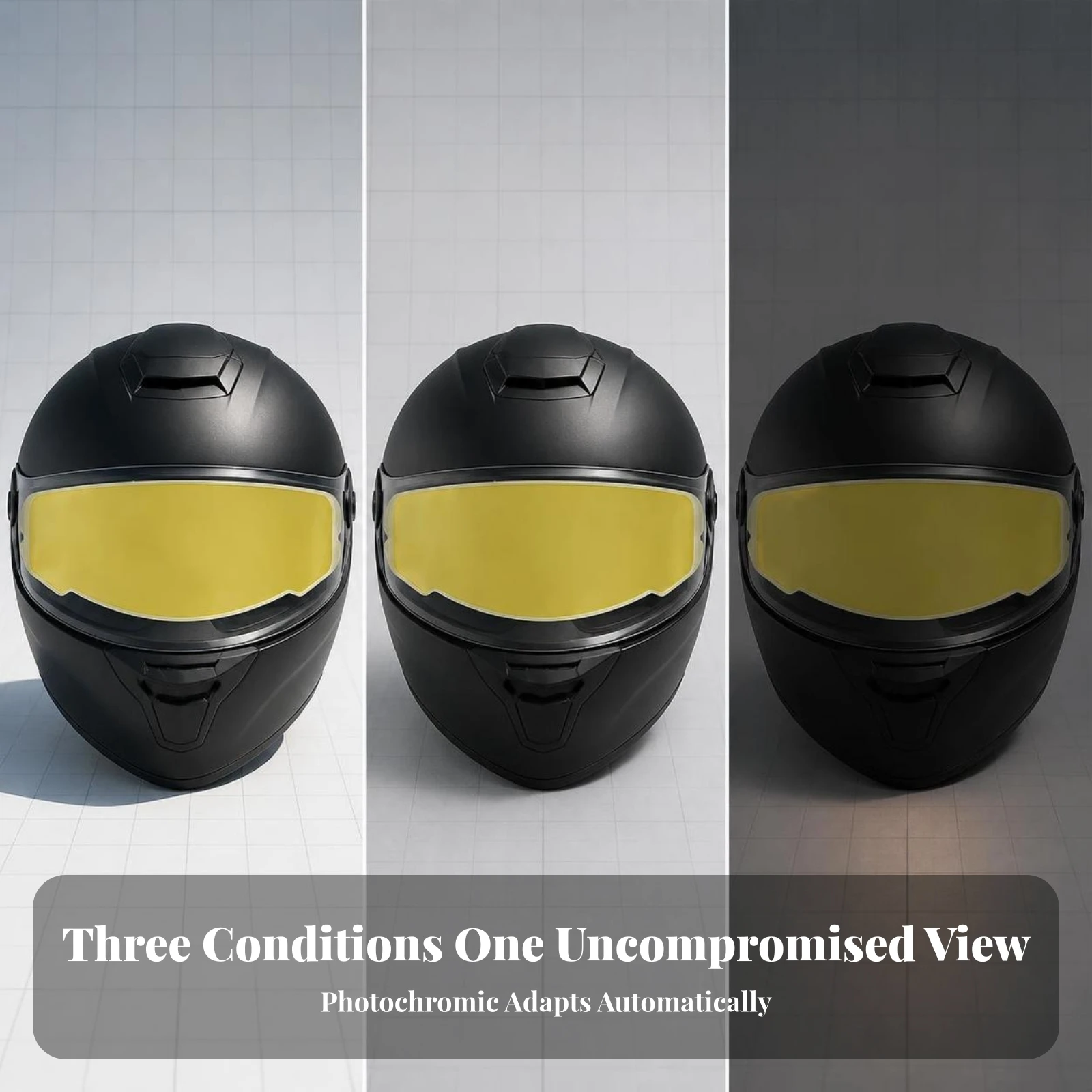 Helmet Visor Insert with Yellow Tint Low-Profile Anti-Fog Insert Film Anti-Fog Film Long-Lasting for Motorcyclists