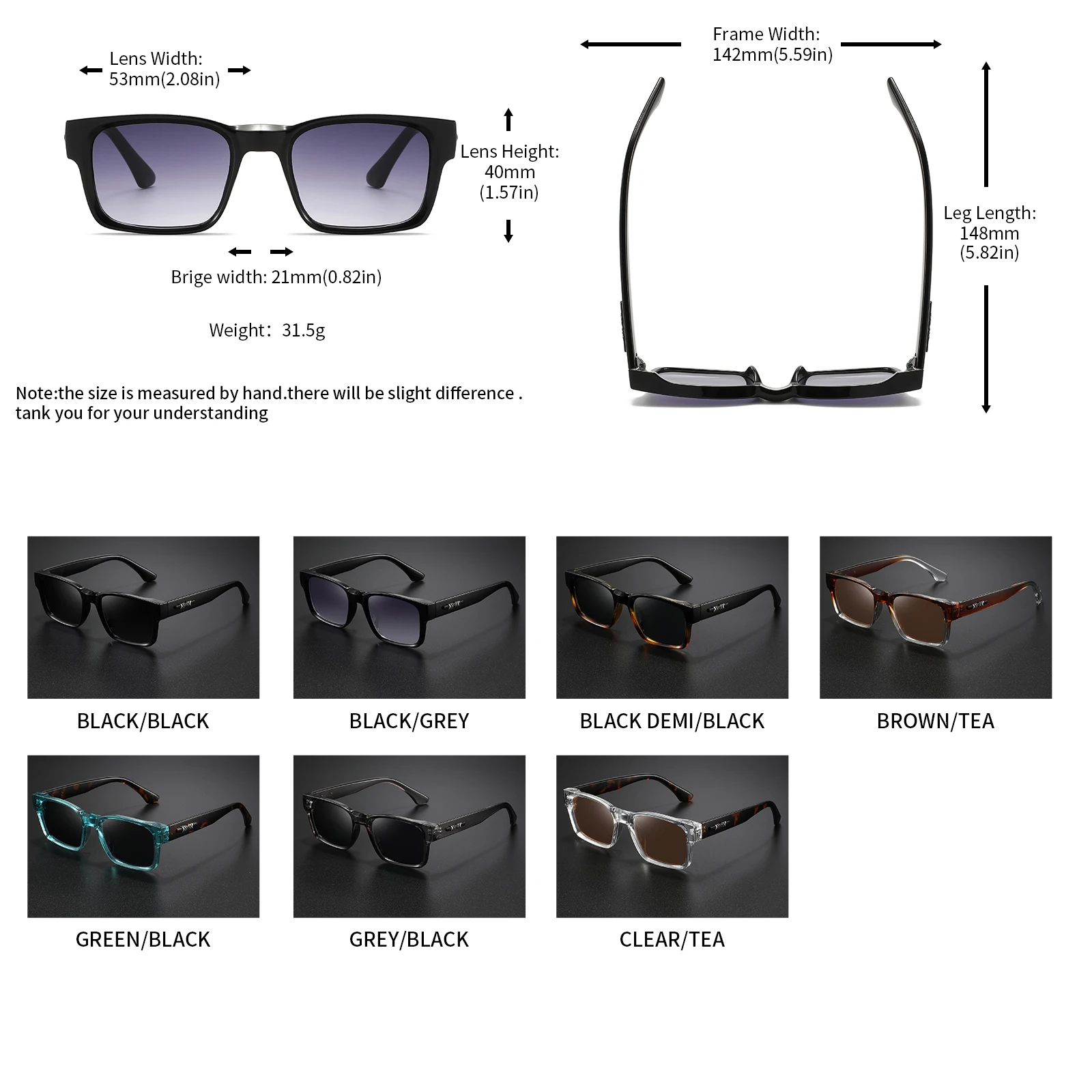 New Retro Punk Fashion Sunglasses Square Protective Frame Eyewear UV400 Unisex for Outdoor Adventures & Casual Style Glasses image 5