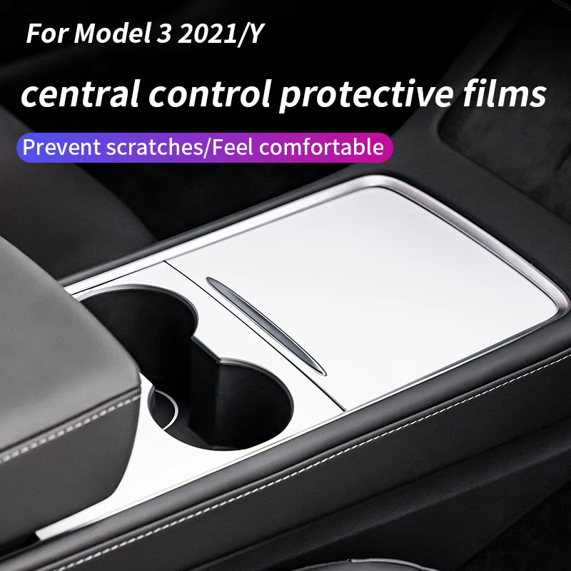 For Tesla Model 3 2021-2023/Model Y center console sticker protective film scratch protection sticker car interior accessories