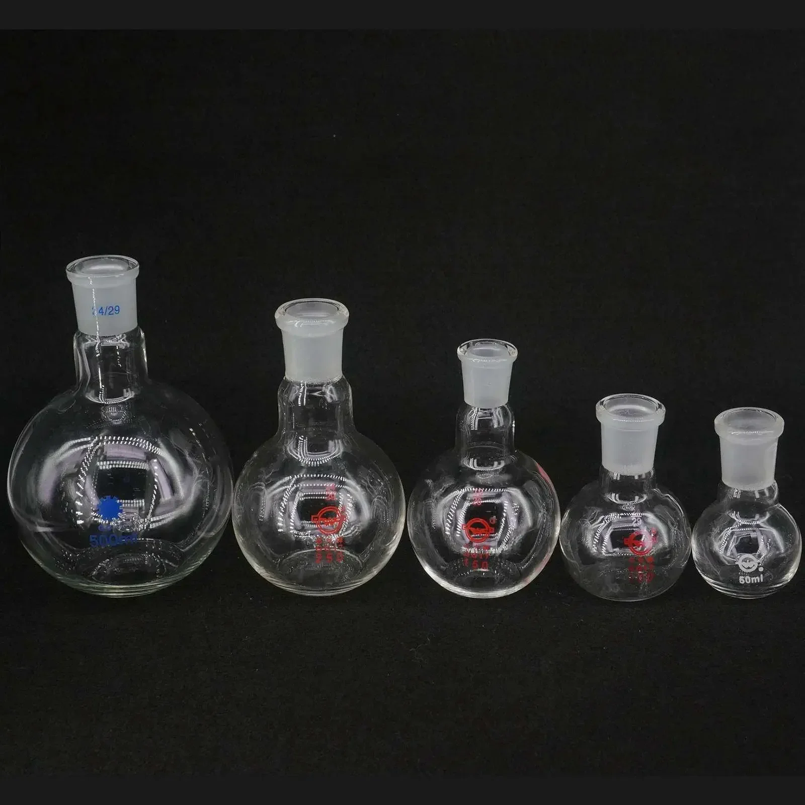 25-500ml Borosilicate Glass 19/26 24/29 29/32 One Mouth Short Neck Flat Bottom Flask Boiling For Lab