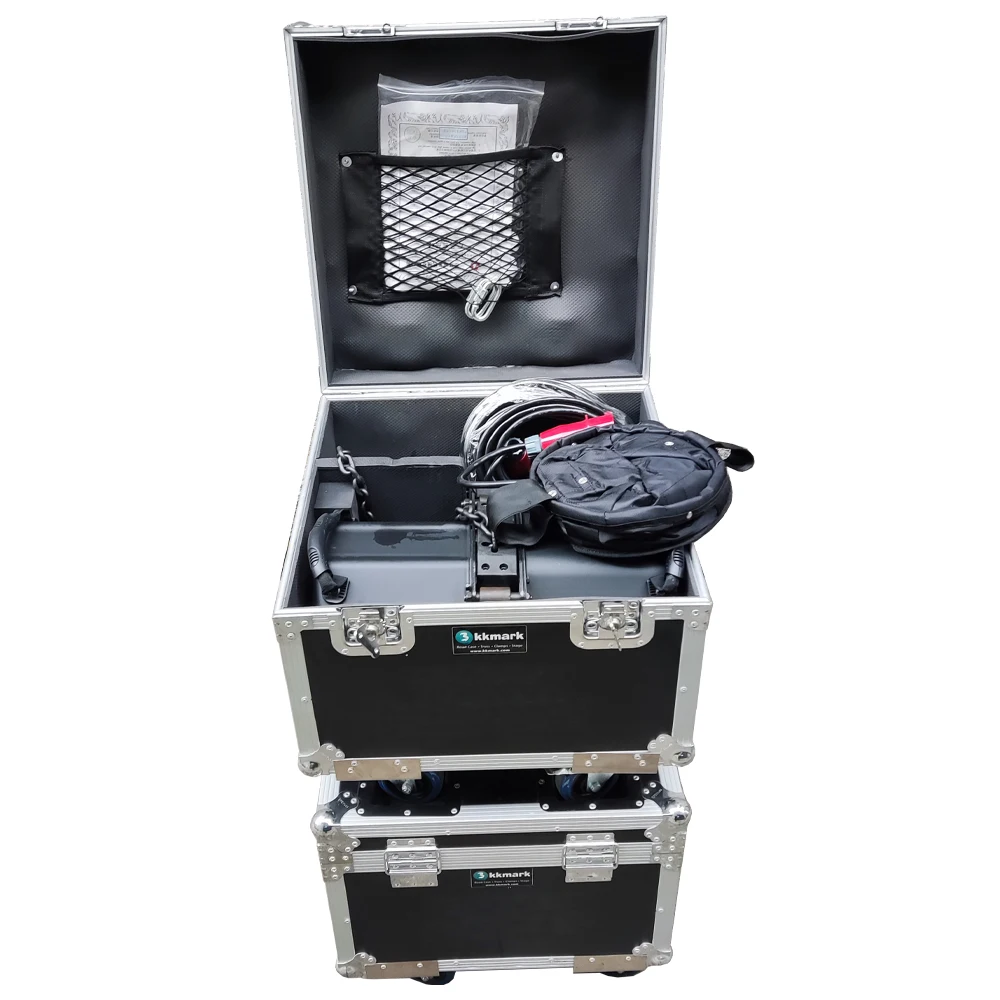 Portable Mobile Stackable Black 0.5T 1T Utility Flight Cases For Automatic Chain Manual Hoists