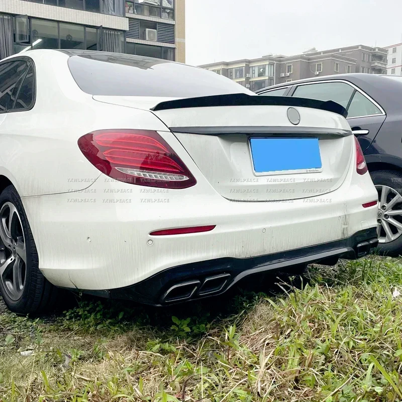 

For Mercedes Benz E-Class W213 AMG Style E260 E300 E63S Sedan AMG Style ABS Plastic Rear Trunk Lip Spoiler Body Kit Accessories