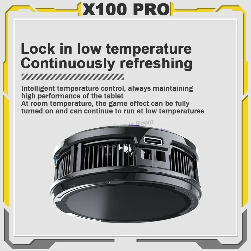 X100 PRO Mobile Phone Tablet Cooler Semiconductor Cooling Fan Radiator for IOS Android 12V2A Frozen 3 Gears Adjustable Heat Sink