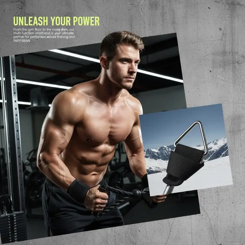 Picture 4: Weightlifting Fitness Wristband Adjustable Strap for Cable Machine Durable Support Pull Ups Gym Workout Band
