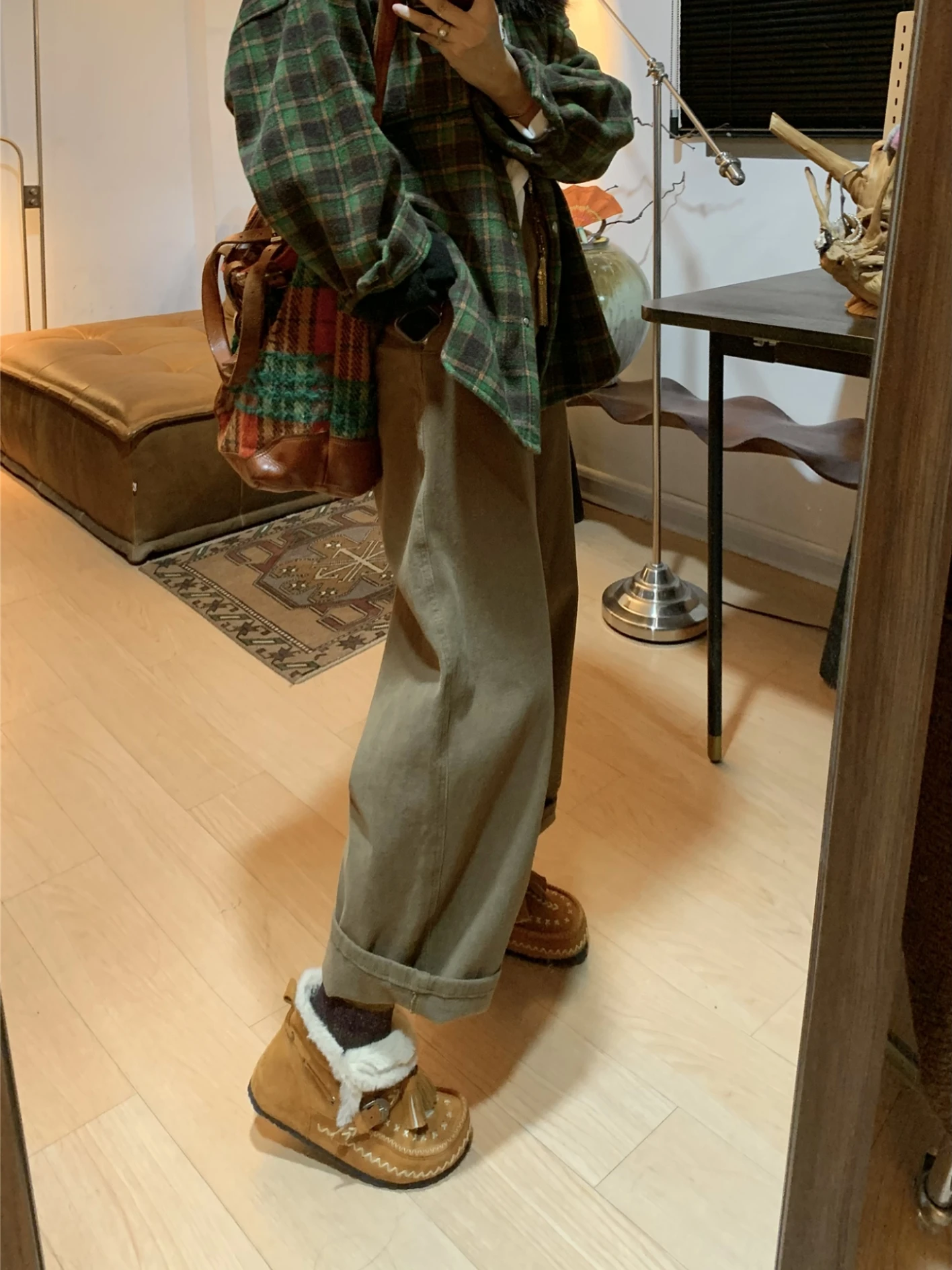 

Женские джинсы QinEiton с высокой талией, прямые, зимние, повседневные, комфортные, на флисовой подкладке, длиной 9/10, с эффектом стройности