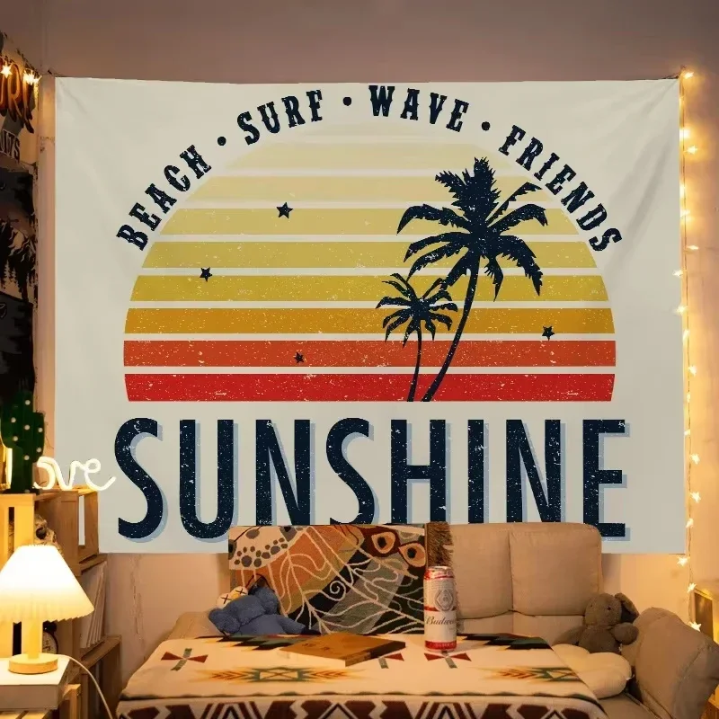 

Summer Vintage Tropical Tapestry Bohemian Wall Decor Tapestry Dormitory Bedroom Backdrop Strong Room Decoration