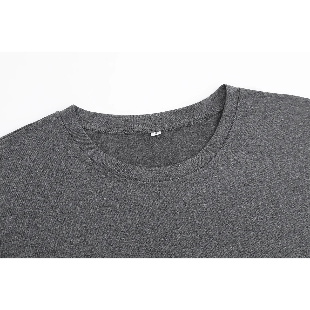 Marron Monn et coeur femmes décontracté imprimé à manches longues T-Shirt col rond Y2K haut T-Shirt respirant mélange tissu pour printemps automne