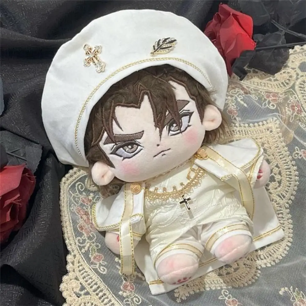 Cross 20cm Cotton Doll Clothes Beret Shawl 20cm Doll Clothes Suit Knight Pattern Mini Clothes Cute Doll 20cm Clothes