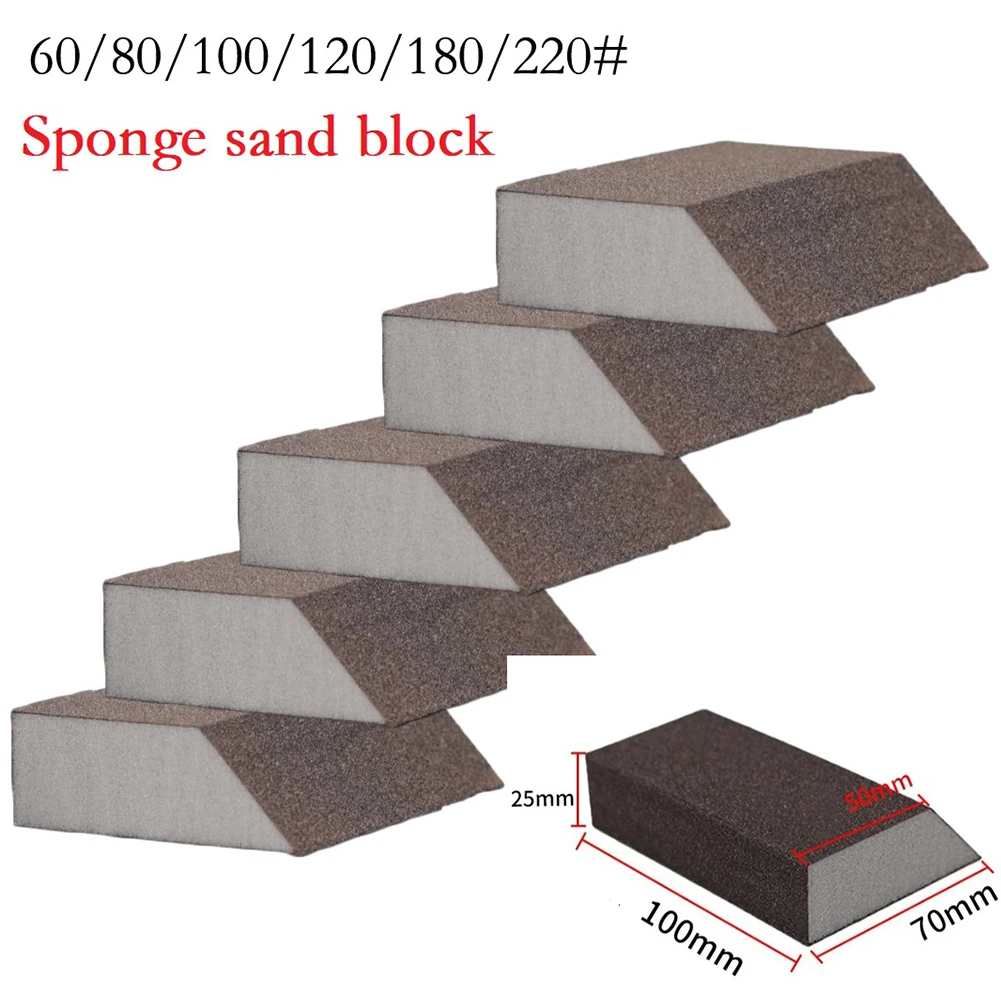 1 Pcs 60-240Grit Wall Tile Grinding Sponge Sand Block Sandpaper Polishing Pad 100x70mm Sandpaper Model Paint Polished Sand Brick