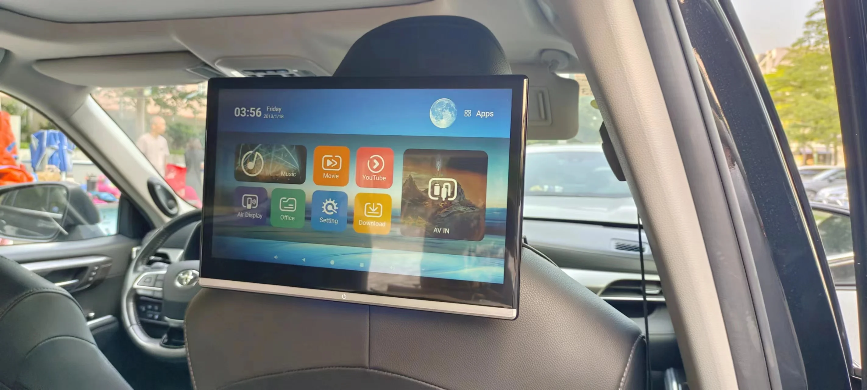 13.3 بوصة 4K 2.5D شاشة تلفزيون ذكي المقعد الخلفي مشغل الترفيه سيارة أندرويد مسند الرأس العالمي السيارات الوسائط المتعددة