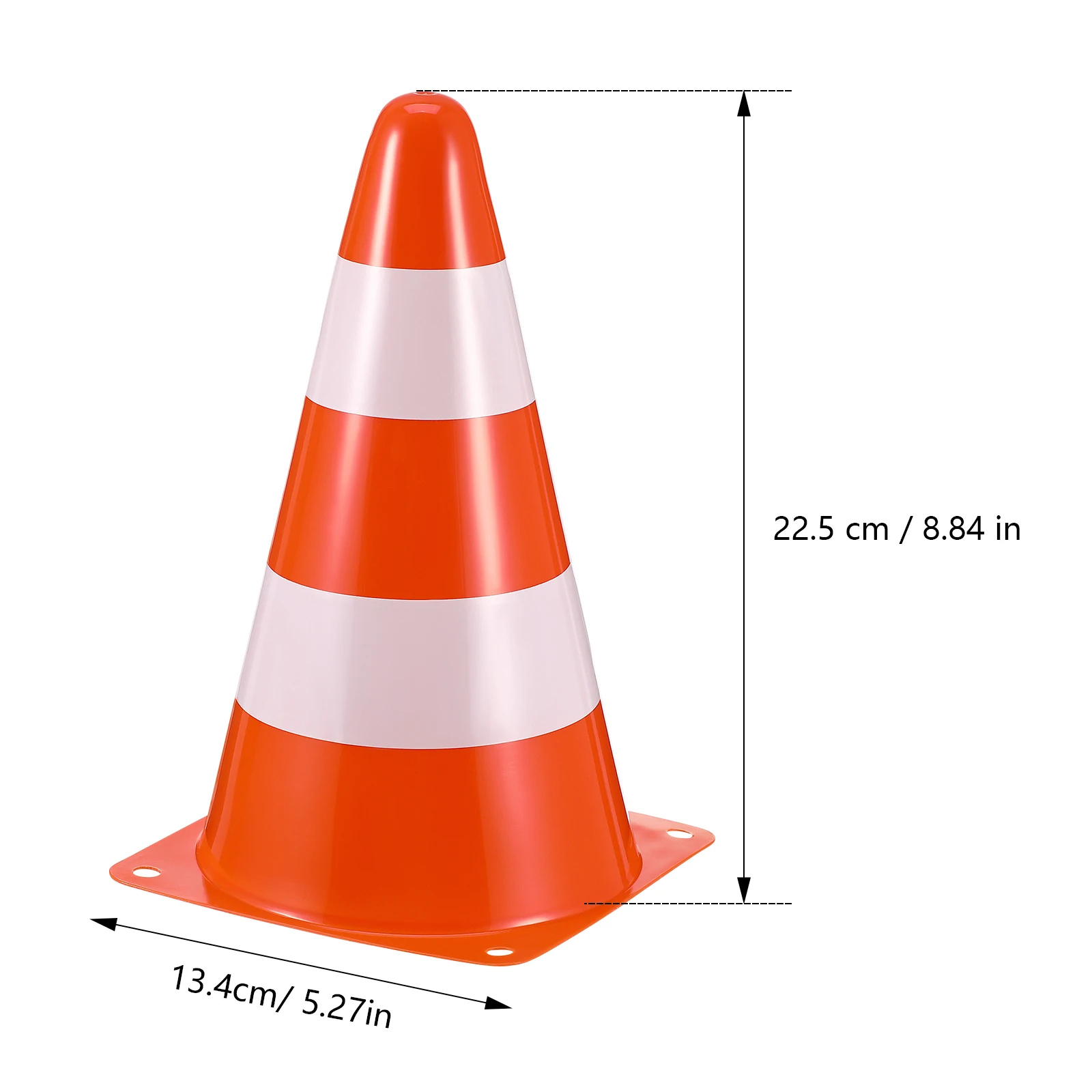 6 قطع من مخاريط المرور: حاجز أمان على الطرق لإدارة حركة المرور في البناء، مخاريط بلاستيكية محمولة عالية الوضوح لوقوف السيارات