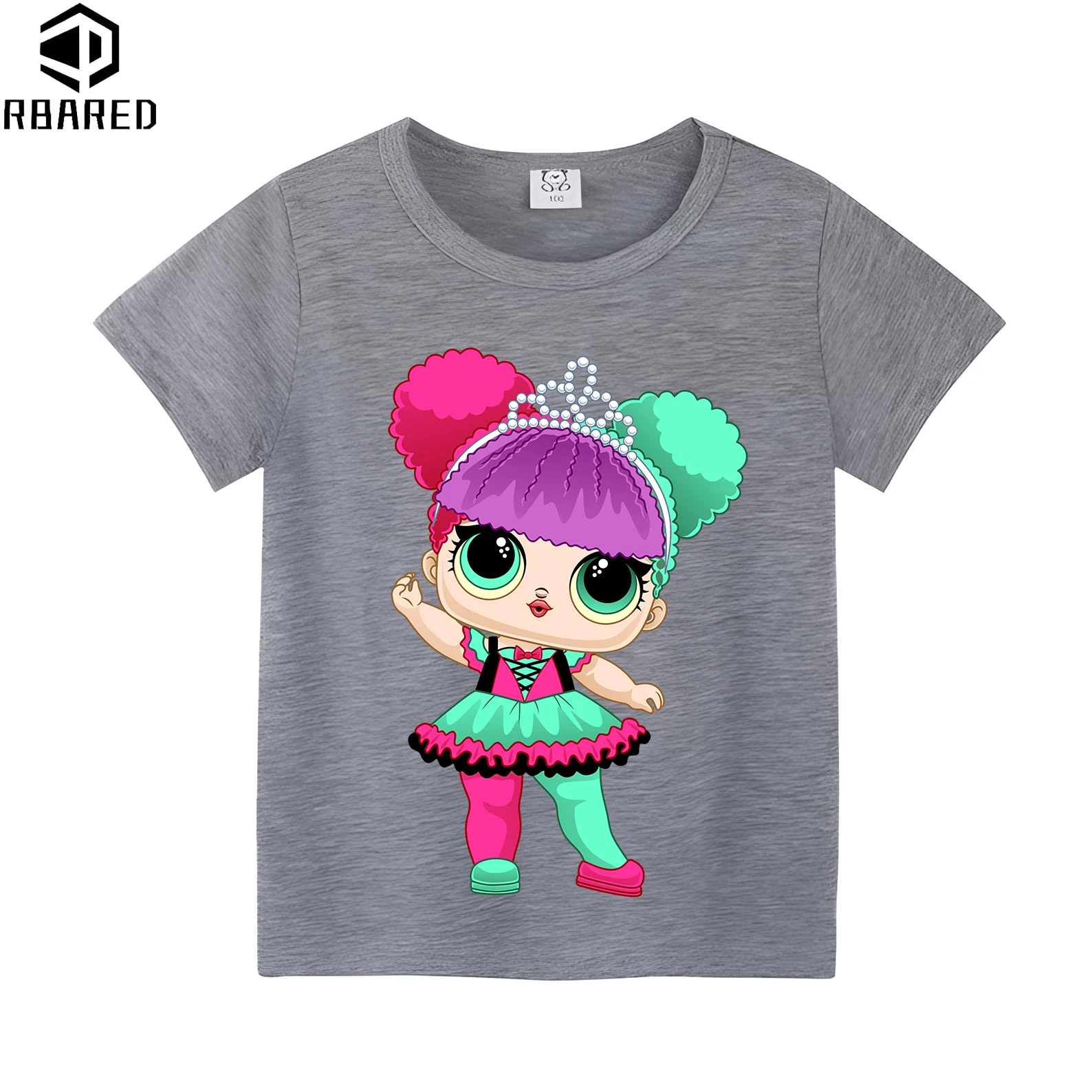 Cute Doll Summer Children\'s T-shirt Duck100% Cotton T-shirt for Girls Clothes Winx Short Sleeve 2024 Kids Clothes Minion Pikmin