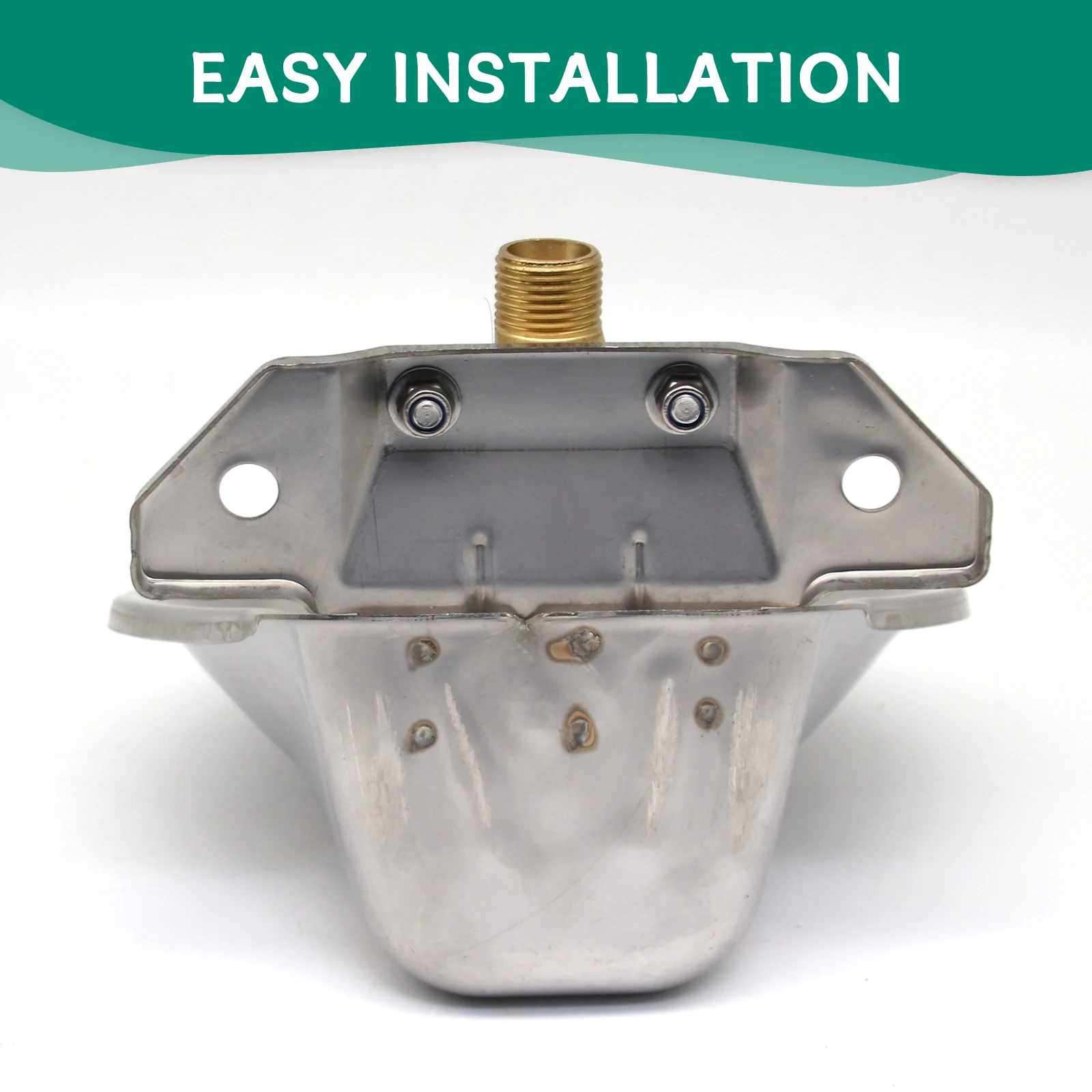 وعاء مياه الأغنام الأوتوماتيكي من الفولاذ المقاوم للصدأ للشرب والماعز ولحم الضأن مع صمام نحاسي معدات تغذية الحيوانات في المزرعة