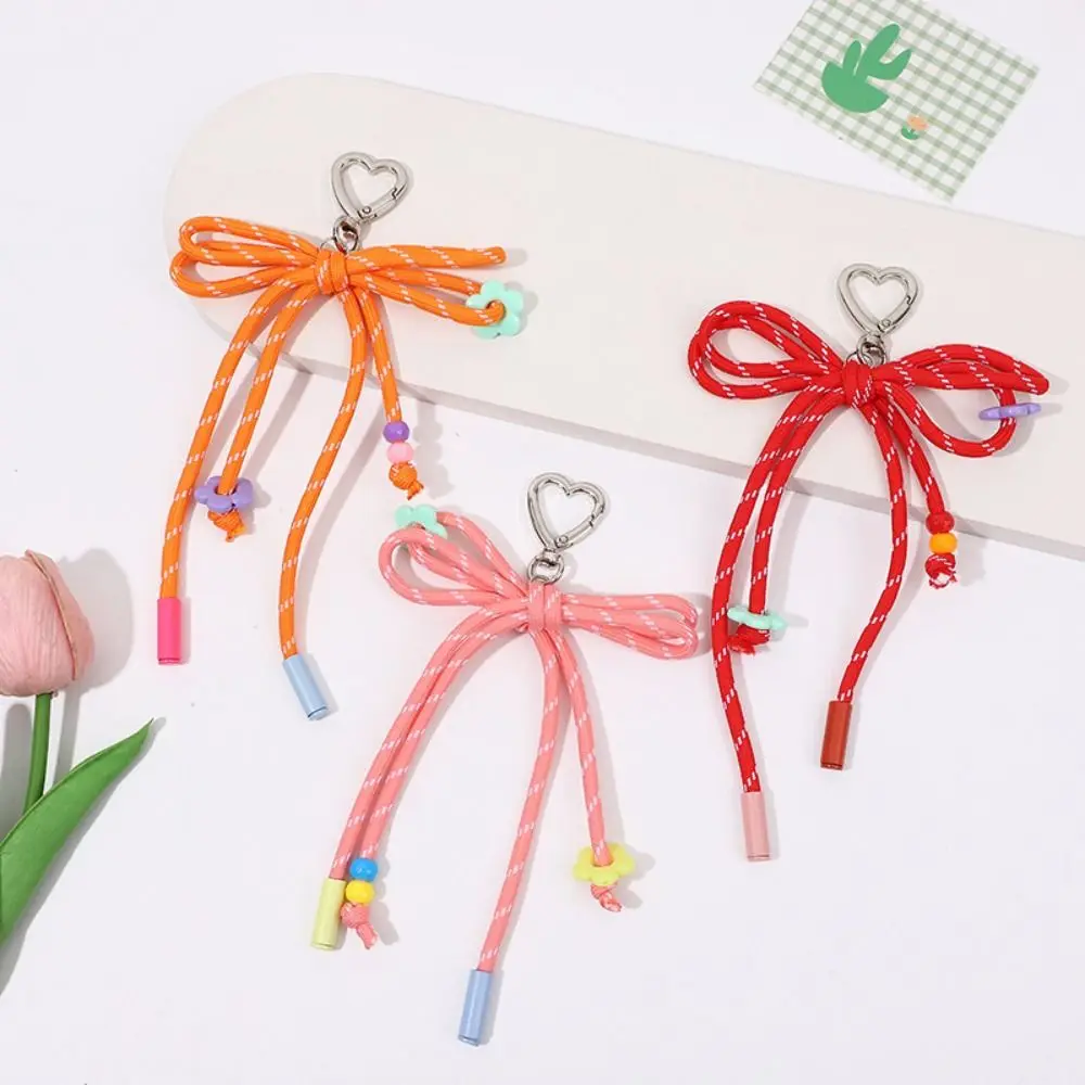 Nylon Weaving Rope Nylon Key Lanyard Woven Unique Bracelet Hanging Rope Macaroon Easy To Use Braided Keychain Women