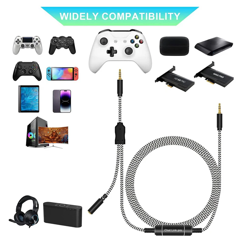 For Chat Link Pro Audio Cable Android Screen Casting Voice Party Live Broadcast Recording High Quality Earphone Cable