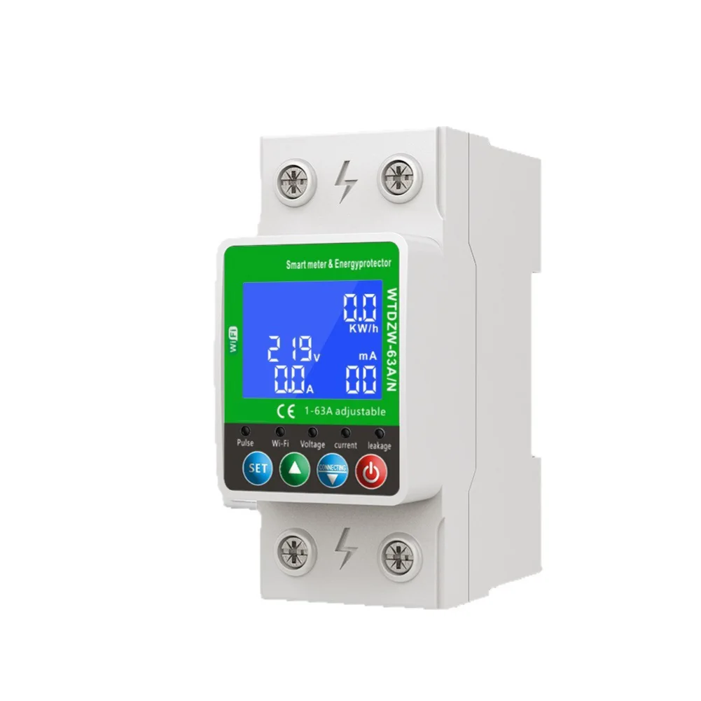 WiFi Water Motor Controller 63A For Smart Remote Management With Leakage Protection Bidirectional Metering For Photovoltaic Syst