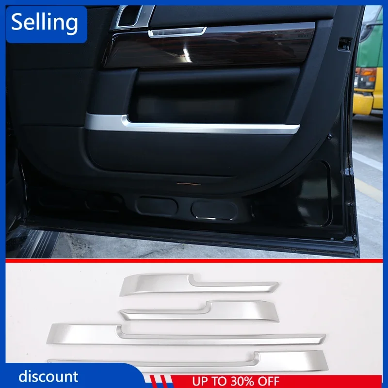 

4 шт. для Land rover Range Rover Vogue L405 автостайлинг ABS хромированные декоративные полоски для интерьера двери отделка Аксессуары стикер Новинка