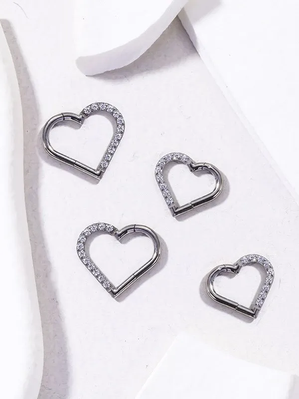 g23f36-チタンジルコン-ハート型クローズドリング-軟骨ファッションアクセサリー-ノーブランド-zj35yhv0