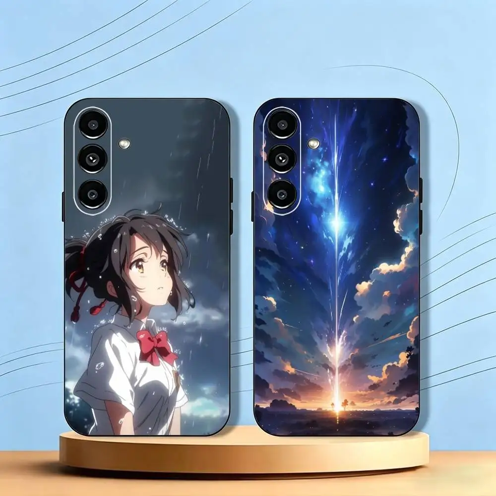 Your N-Name Animated Film Phone Case Black Silicone Soft For Samsung Galaxy A73,A72,A71,A70,A53,A52,A51