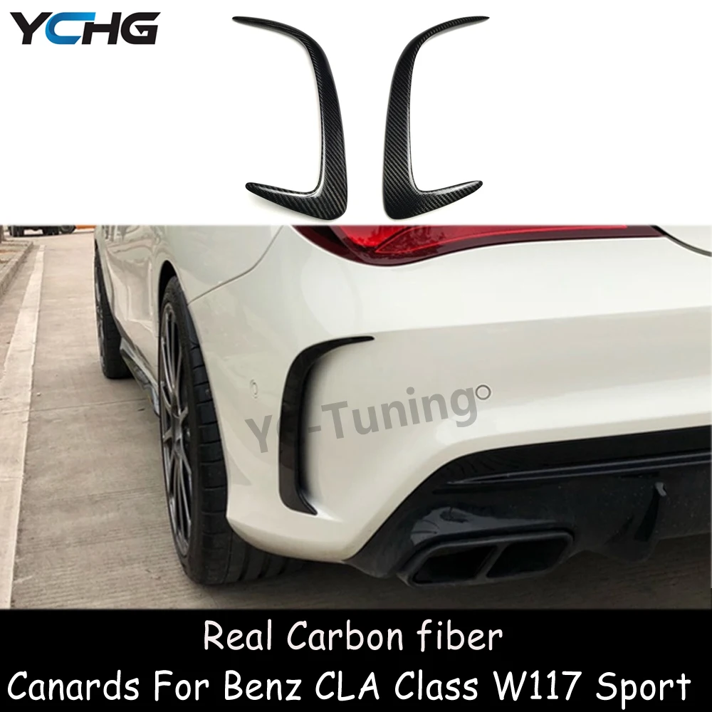 

W117 Sport Rear Bumper Canard For Benz CLA Class W117 CLA180 CLA200 CLA45 AMG Carbon Fiber Rear Bumper Splitter