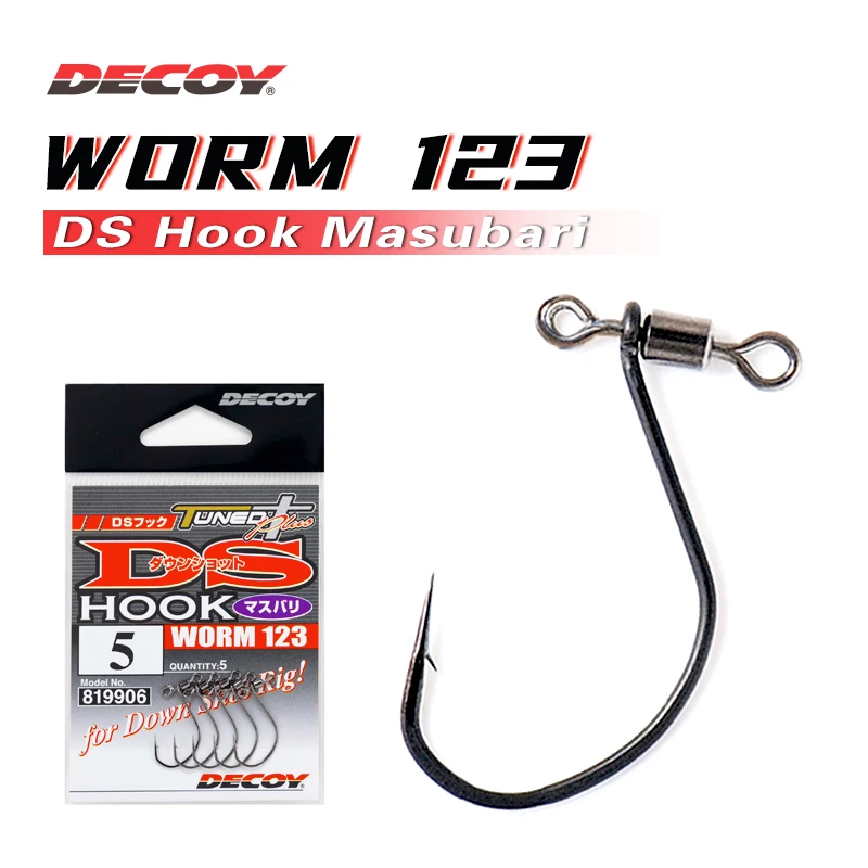 

DECOY JAPAN WORM 123 5Pcs Wacky Hook Bass Hook Soft Bait Hook Fish Hook For Down Shot Rig