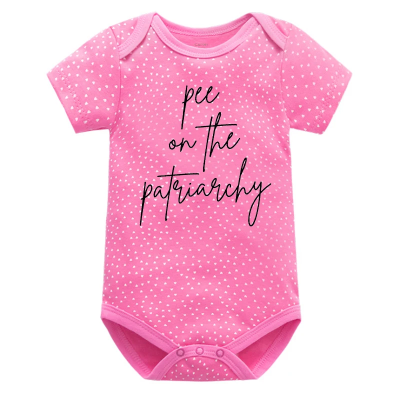 Pee on The Patriarchy Onesie Baby Gift Cute Baby Clothes Funny Feminist Bodysuit for Girls Bodysuits Girl Power Onesie M