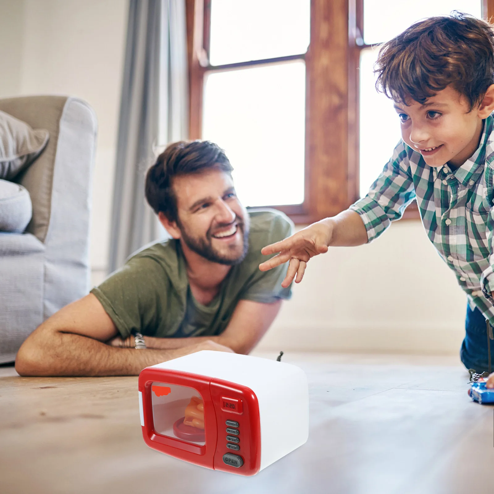 Simulation Mikrowelle Praktisches Spielzeug Kreatives Rollenspiel Kindermöbel Spielzeug Abs Simuliertes Mini