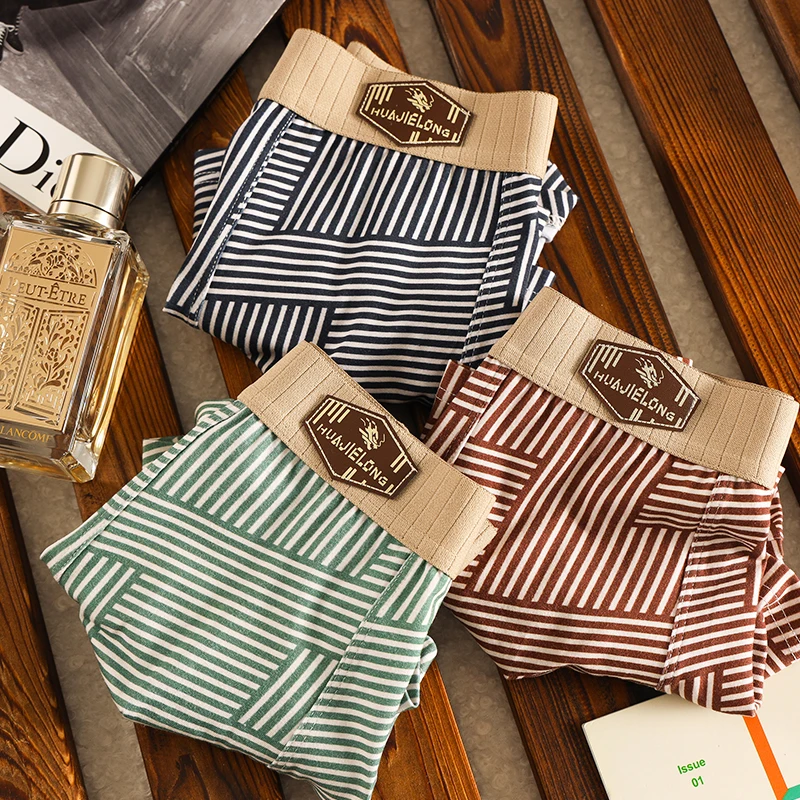 3-pack men's underwear men's boxer briefs youth sports shorts lightweight breathable boxers personality men's underpants briefs