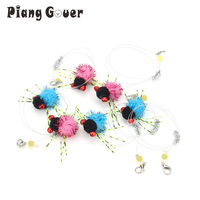 6pcs Simulation Spider Flying Bugs Insects Replacement Head for Cat Teaser Stick Rod Pet Cat Toys