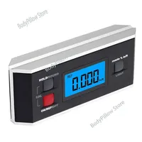 Digital Protractor with Backlight Alarm Magnetic V-Groove Gauge Level Inclinometer Slope Meter Angle Finder HT1196