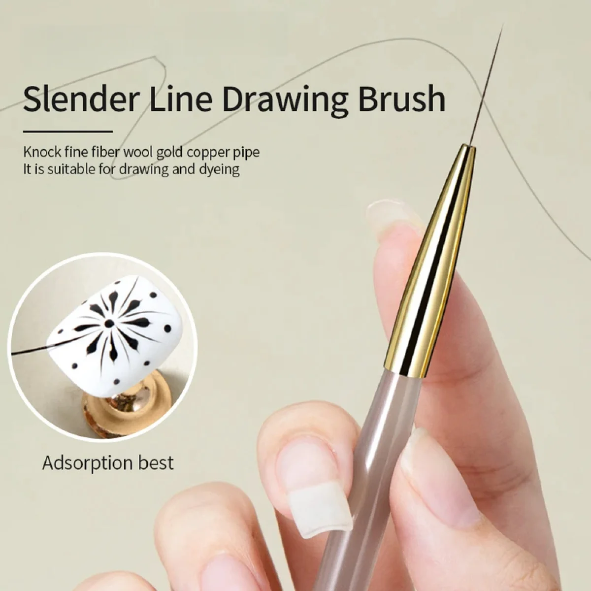 1/2 pçs escova de forro da arte do prego ultra fino listra francesa linha do prego escova fina longa linha desenho ferramenta para diy casa salão de beleza suprimentos