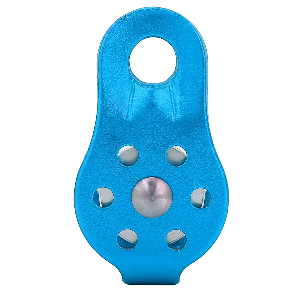 26kn Aluminium legierung Hochleistungs-Einzeldrehseil-Riemens ch eiben block für 12-mm-Seilkletterscheibe Riemens cheibe Rad Einzels chwenk scheibe – Detail 3