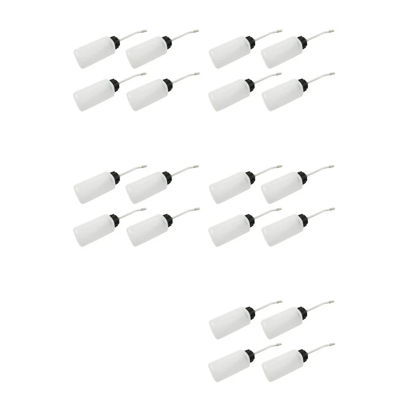 Safe Material 20Pcs Sewing Machine Oiler,120Ml Oil Dispenser With Long Angled Spout,Screw On Cap Extended Spout Oil Bottle