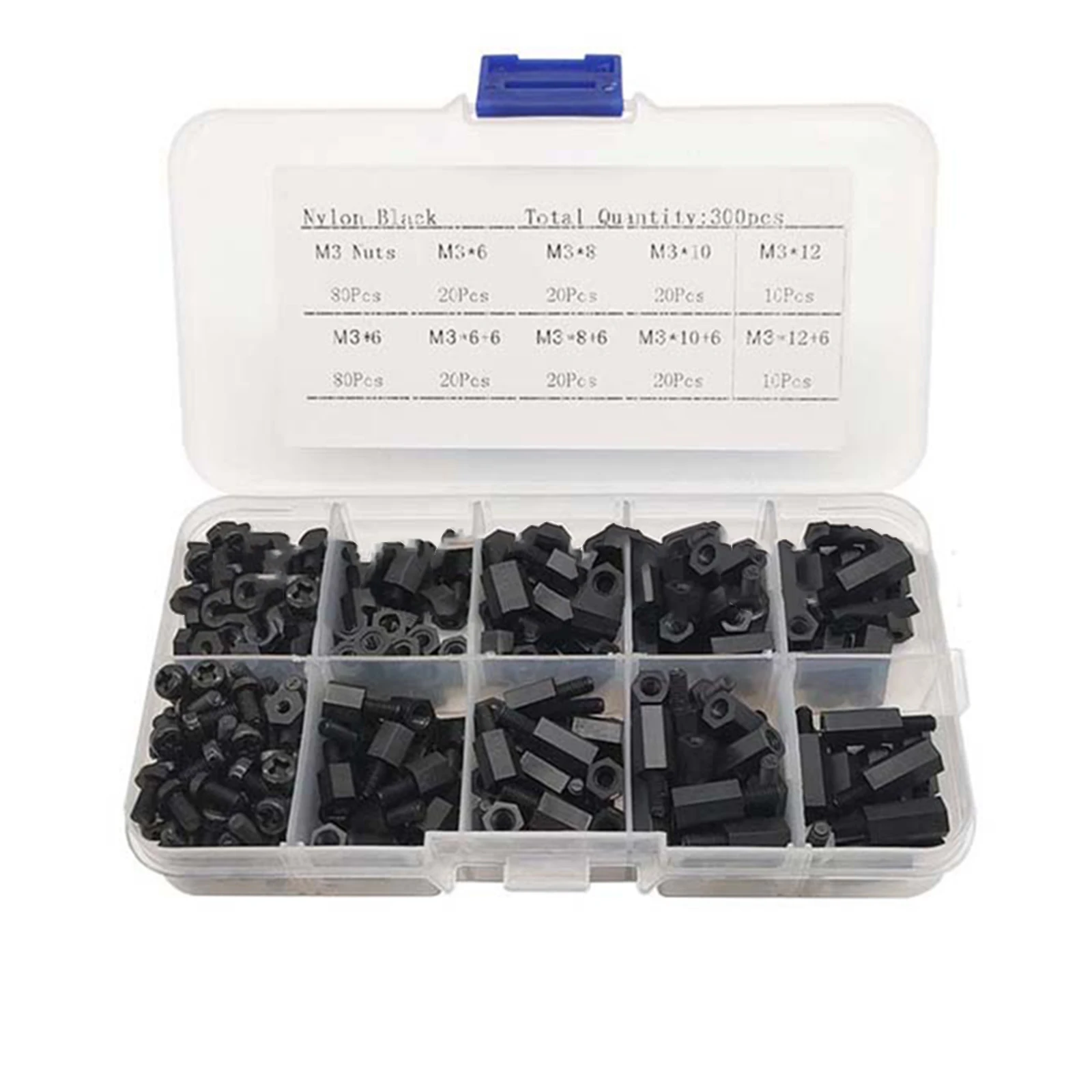 

3mm Screws 300pcs Nylon Screws For Insulating Easy To Install High Strength Plastic Storage Box For Circuit Boards