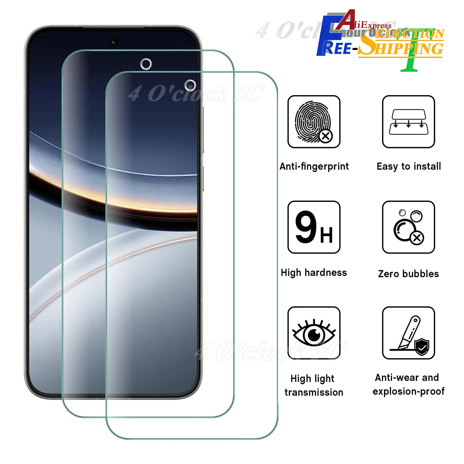 

3Pcs For Xiaomi POCO F7 6.83 inch Screen Protector Tempered Glass Crystal Mica 9H HD Clear Transparent Scratch Resistant