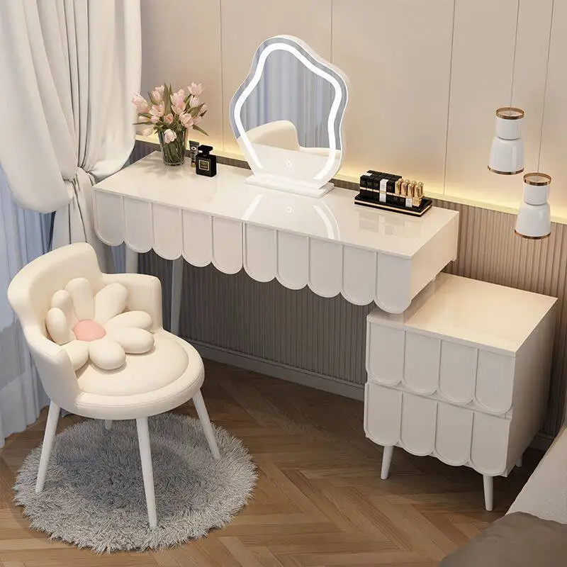

White Cream Vanity Table Bedroom Universal Makeup Desk Storage Vintage Cheap Dressing Table Lounge Comoda Pra Quarto Home Design