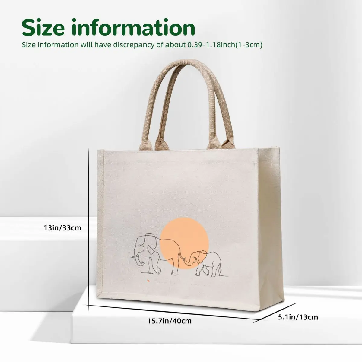 Elephants belong in the wild Tote Bag Women's tote bag Canvas shoulder bag Large bags for women