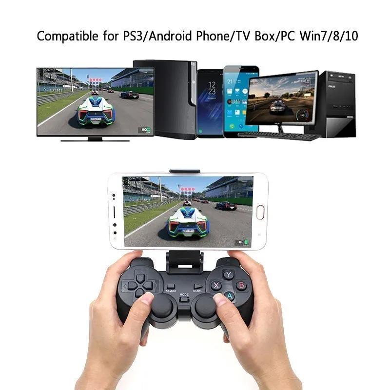 2.4G لوحة ألعاب لاسلكية للكمبيوتر/PS3/صندوق التلفزيون/أندرويد الهاتف المقود لوحدة التحكم سوبر X برو أذرع التحكم في ألعاب الفيديو لعبة الملحقات
