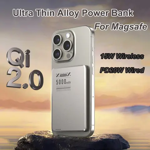 10000mah banco de potência magnético qi2 carregador sem fio pd 20w carregamento rápido powerbank para magsafe para iphone 17 samsung huawei xiaomi