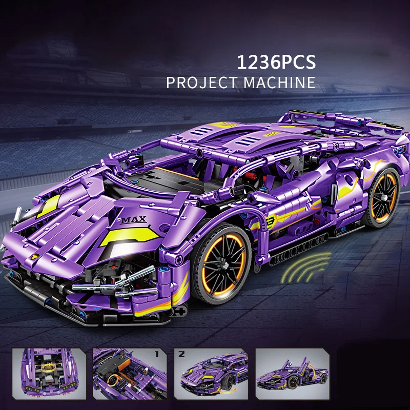 Briques de voiture de Super Sport Italia Bull, échelle 1:14, blocs de construction Aventador SVJ63, ensembles de modèles de supercar, jouets de véhicule en cadeau