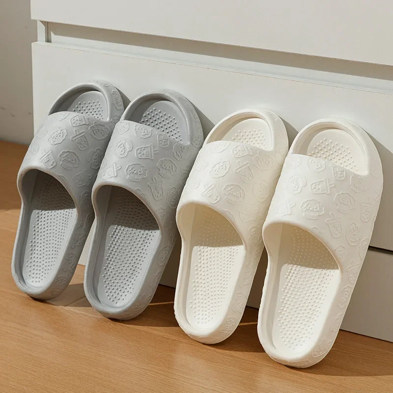 Summer Women Soft Slippers Indoor Home Women Casual Flip Flops Bathroom Anti Slip Sandals Outside Wear Men Beach Slides Shoes