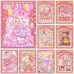 5D DIY Diamond Painting Cartoon Anime Full Round Diamond Mosaic Embroidery Cute Girl Cross Stitch Set  Art Home Decoration Gift