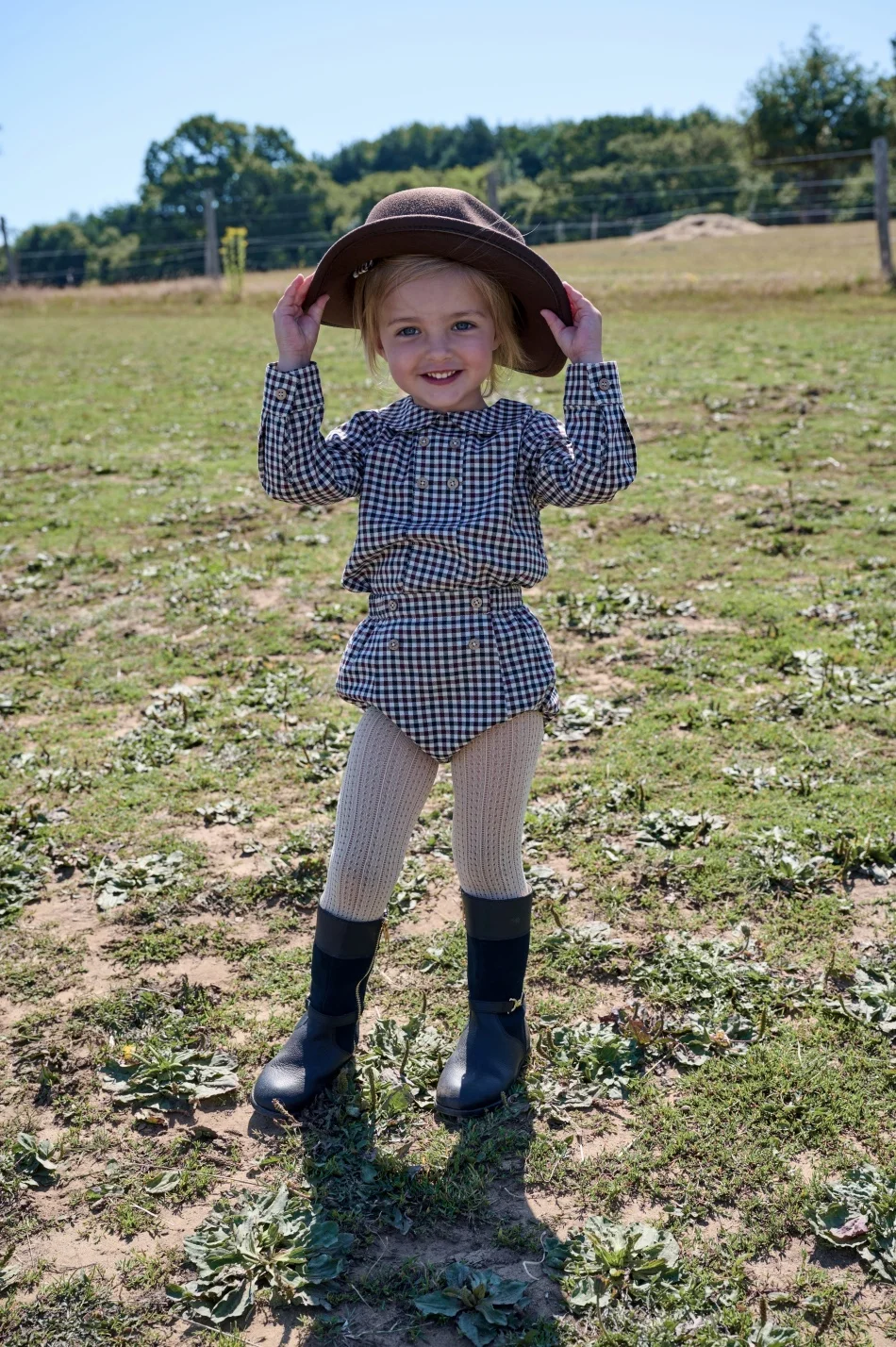 AS AW25 Check shabbos + silk wool knitting Collection sister brother family match clothes boys girls clothing image 4