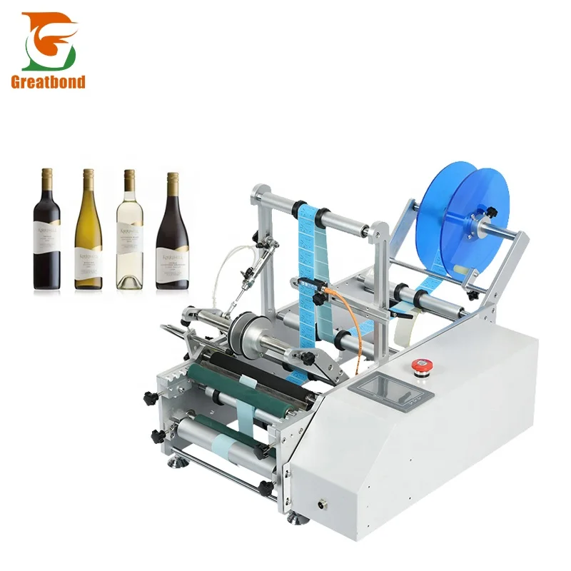 High Quality Easy To Operate Single-sided And Double-sided Semi Auto Manual Bottle Liquid Round Sticker Labeling Machine