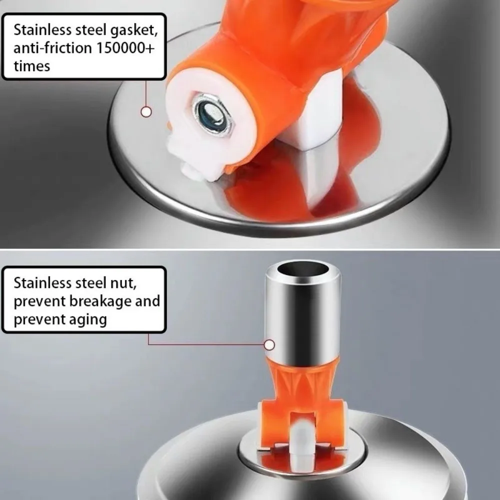 Universal 16cm Mop Head Revolving Stainless Steel Spin Mop Head Thickened Household Mop Replacement Home Cleaning Tools