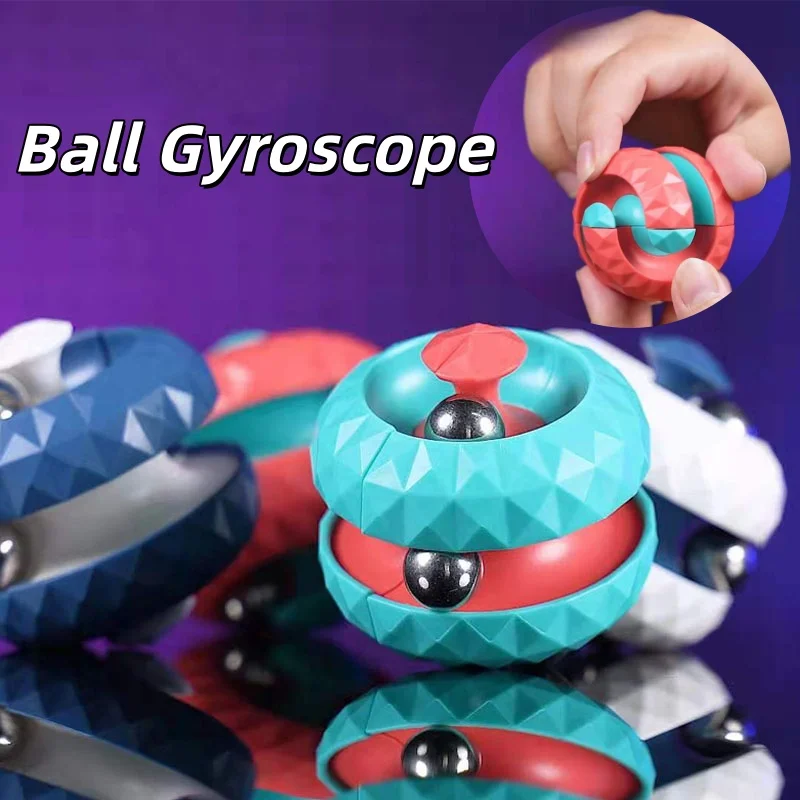 Creative Orbit Ball Toy Great Party Favor Gifts Rotating Anxiety Decompression Toy Infinite Flip Change for Kids Children Adults