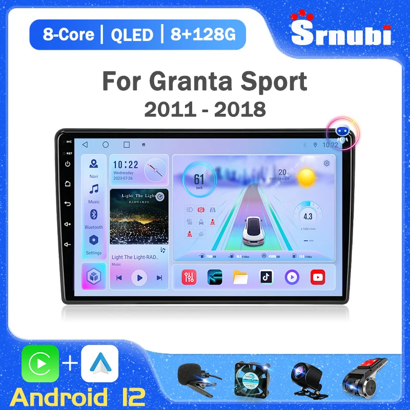 

2Din Android 12 Radio for LADA Granta Sport BA3 2011 - 2018 Multimedia Video Player Navigation GPS Carplay Auto Stereo Head Unit