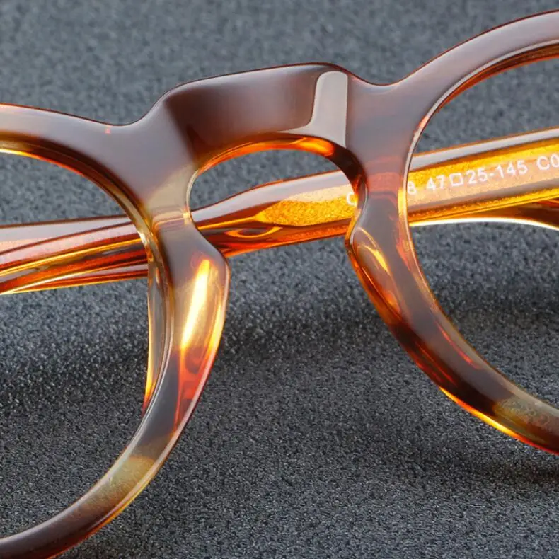 Mode Runde Acetat Blau Licht Blockieren Lesebrille Männer Optische Brillen Frauen Klare Linse Presbyopie Brille – Detail 10